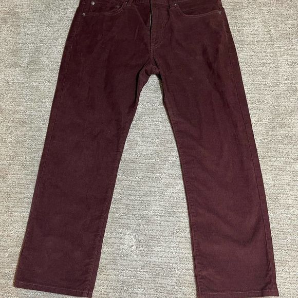 J. Crew Factory Men's Straight Jeans - Rich Burgundy - Picture 12 of 12